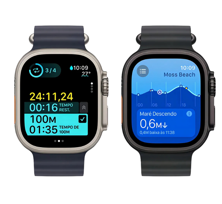 Apple Watch Ultra 2 GPS + Cellular • 49mm Natural Titanium Case • Natural Titanium Milanese-Style Band