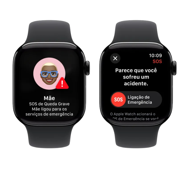 Apple Watch Series 10 GPS • Glossy Black Aluminum Case – 42mm • Black Sport Band – S/M