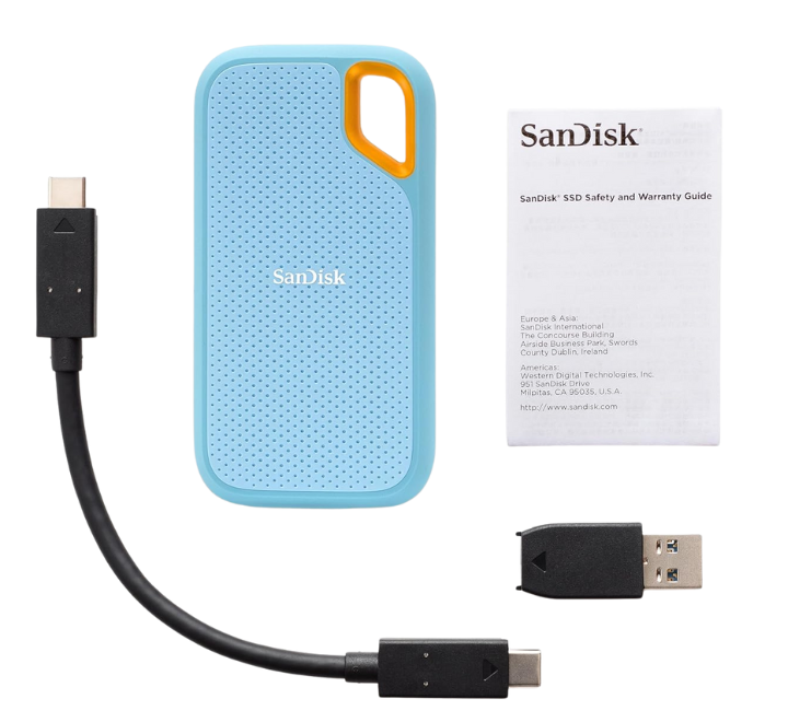 SanDisk Extreme Portable SSD - Up to 1050MB/s (Sky Blue)